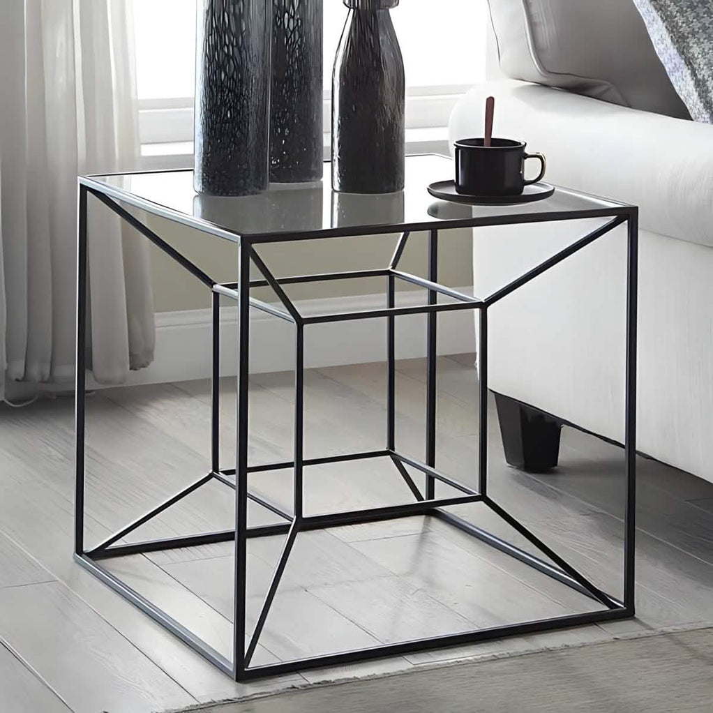 ترابيزة جانبية زجاج 50*50*50 سم - RON67 Royal Iron